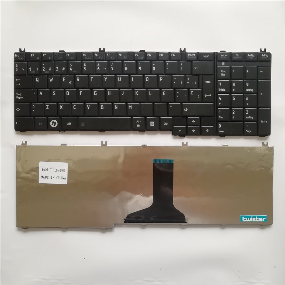 Teclado Espanol for TO L665 C650 C655 NEGRO