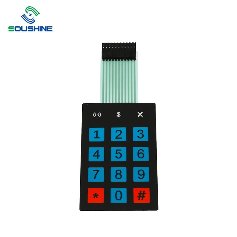 Hot Sale Good Price Waterproof Polyester Material Metal Dome Membrane Switch Keyboard Panel