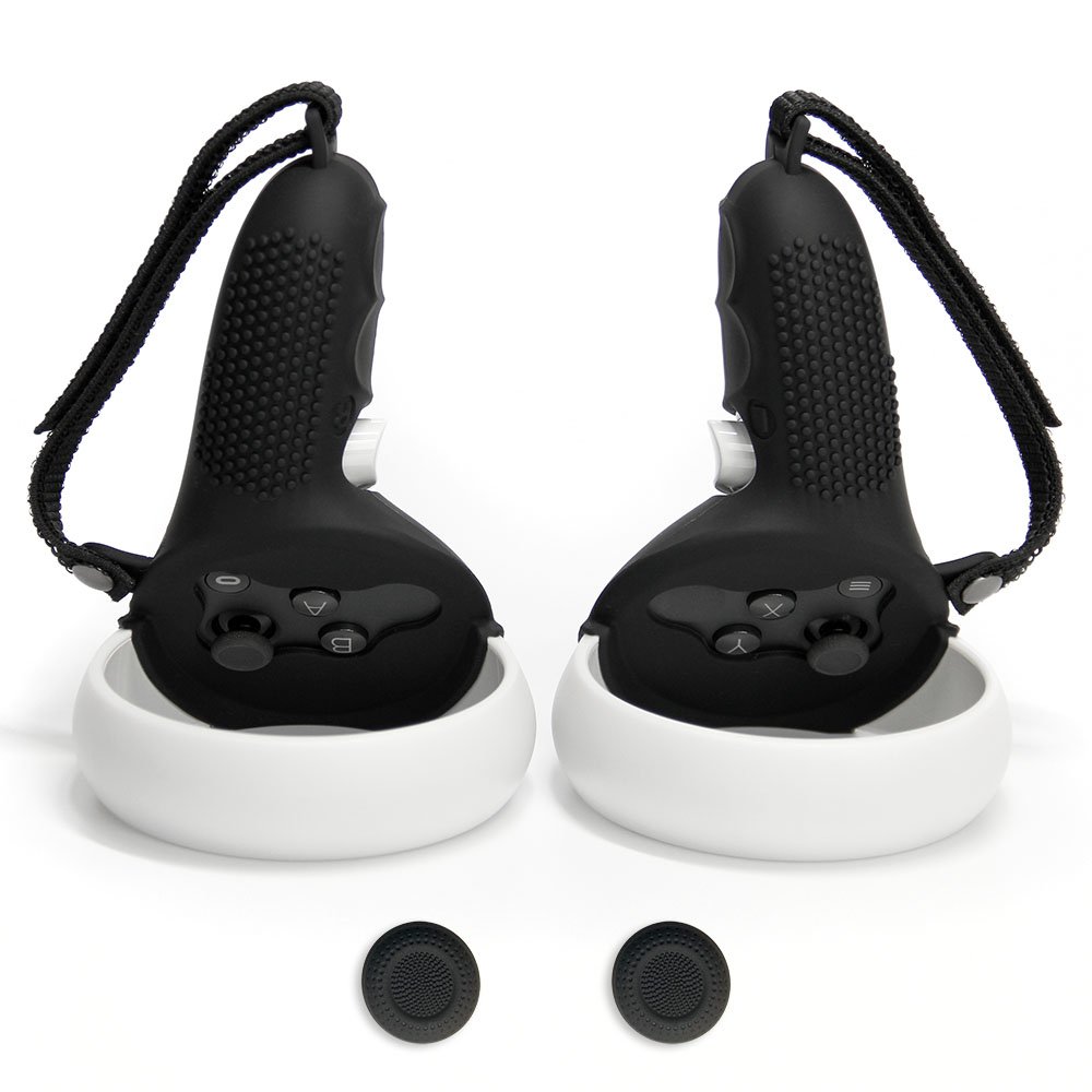 Silicone Easy Install Non Slip VR Glasses with Knuckle Strap Shockproof Touch Controller Grip Cover For Oculus Quest 2