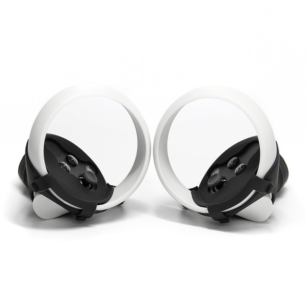 Silicone Easy Install Non Slip VR Glasses with Knuckle Strap Shockproof Touch Controller Grip Cover For Oculus Quest 2