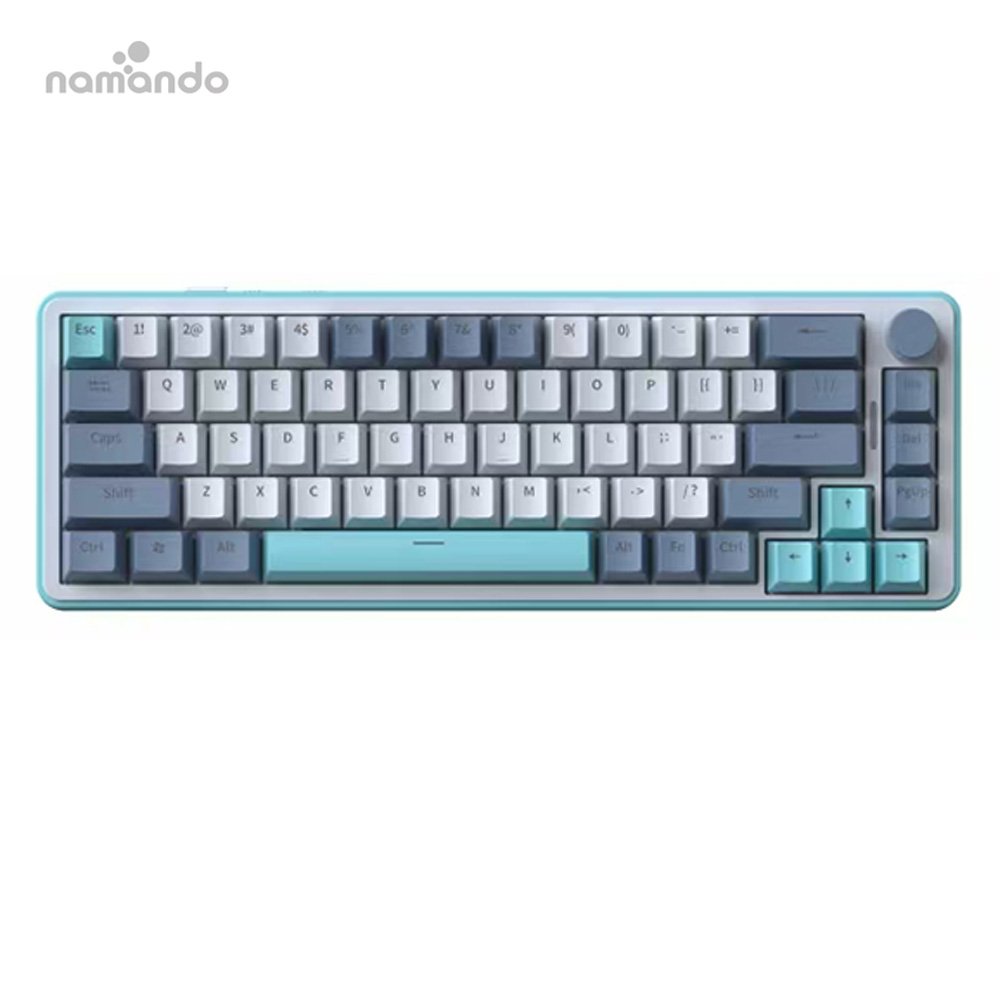 Custom Wired Mechanical Gaming Keyboard Matcha Keyboard Hot Swappable Gasket Mount RGB Backlit Gasket Structure VIA-programmable