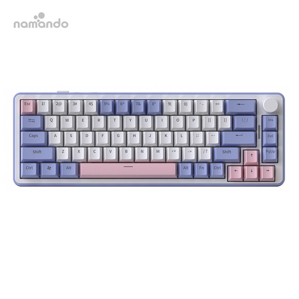 Custom Wired Mechanical Gaming Keyboard Matcha Keyboard Hot Swappable Gasket Mount RGB Backlit Gasket Structure VIA-programmable