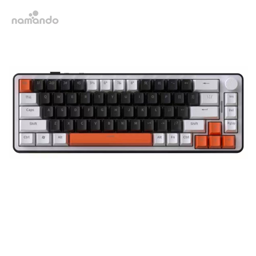 Custom Wired Mechanical Gaming Keyboard Matcha Keyboard Hot Swappable Gasket Mount RGB Backlit Gasket Structure VIA-programmable