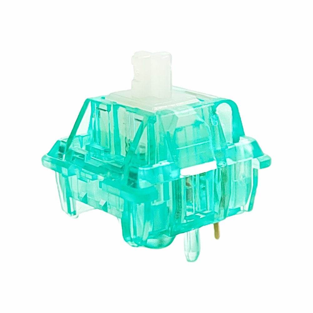 Tecsee Ice Mint Switch PC Housing Uhmwpe Linear Stem Double Gold Spring 63.5g Mechanical Keyboard Switch
