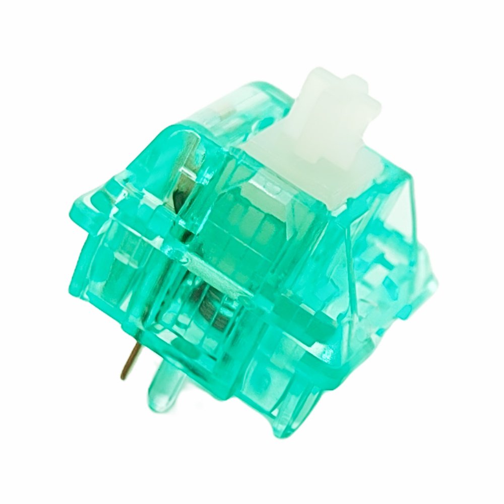 Tecsee Ice Mint Switch PC Housing Uhmwpe Linear Stem Double Gold Spring 63.5g Mechanical Keyboard Switch