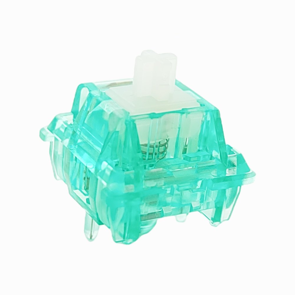 Tecsee Ice Mint Switch PC Housing Uhmwpe Linear Stem Double Gold Spring 63.5g Mechanical Keyboard Switch