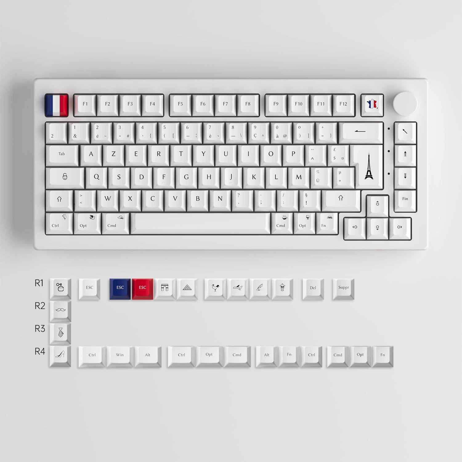 AKKO 5075B Plus Dracula Castle 75% Mechanical Gaming Keyboard 3/5 Pin Hot Swap Three-Modes RGB 2.4GHz Wireless/USB Type-C/BT 5.0