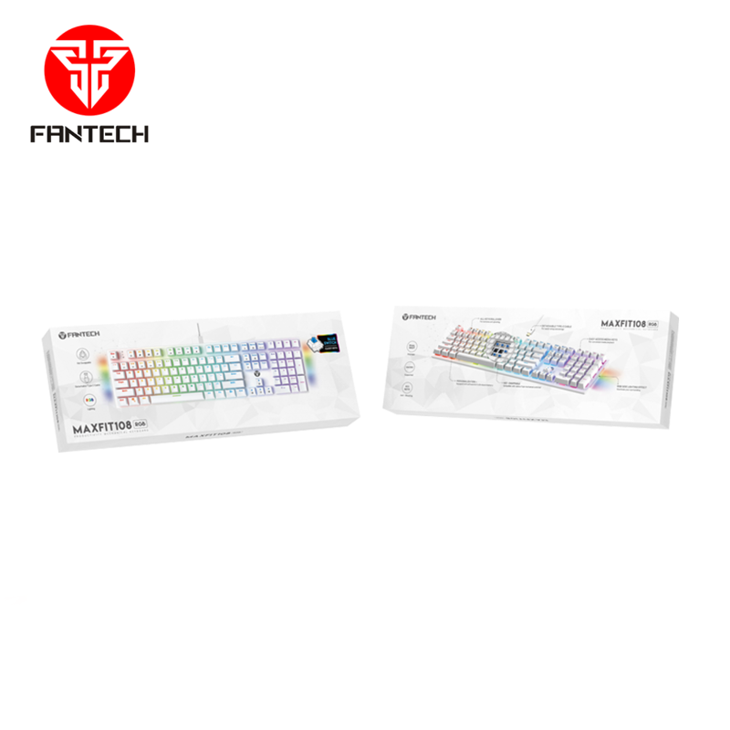 FANTECH MK855RGB MAXFIT Keyboard Hot Selling Macro Wired Gaming Mechanical Keyboard Black White
