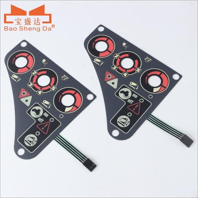Engineering vehicle control Membrane Keypad, high quality, dust-proof and water-resistant, long life