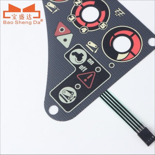 Engineering vehicle control Membrane Keypad, high quality, dust-proof and water-resistant, long life