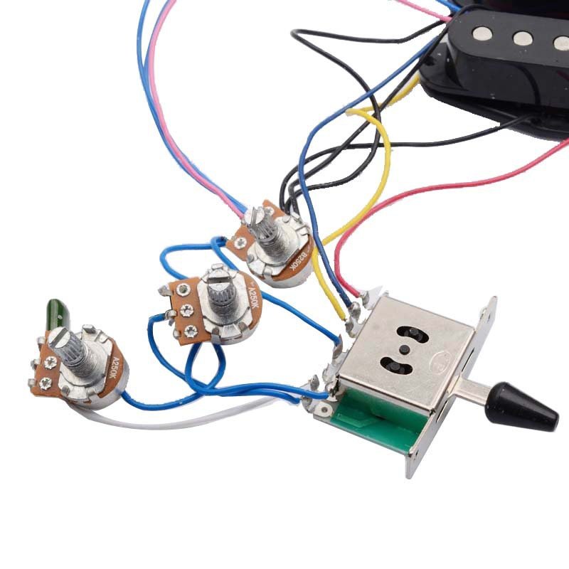 ST electric guitar three single pickup set SQ with circuit knob Potentiometer gear switch jack line guitars musical instruments