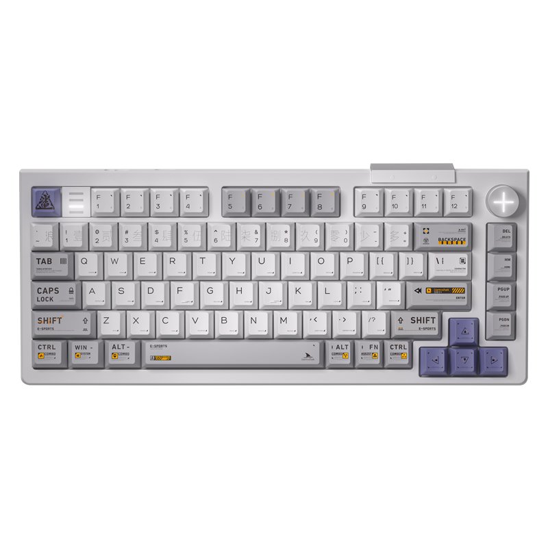 Darmoshark EC75 Gaming Capacitive Keyboard Wireless Blue tooth Tri Mode Hot Swap Computer keyboard 81 Keys For Office PC Laptop