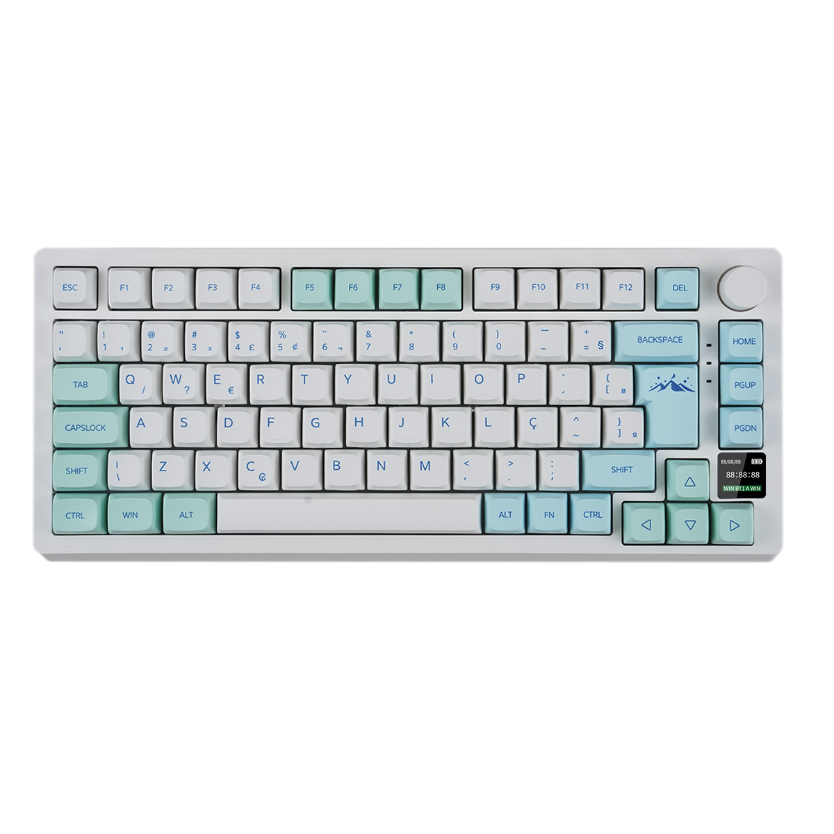 MK75 Max ISO(UK) Layout 75% Gasket NKRO Hot Swappable Triple Mode Mechanical Gaming Keyboard South-Facing LED