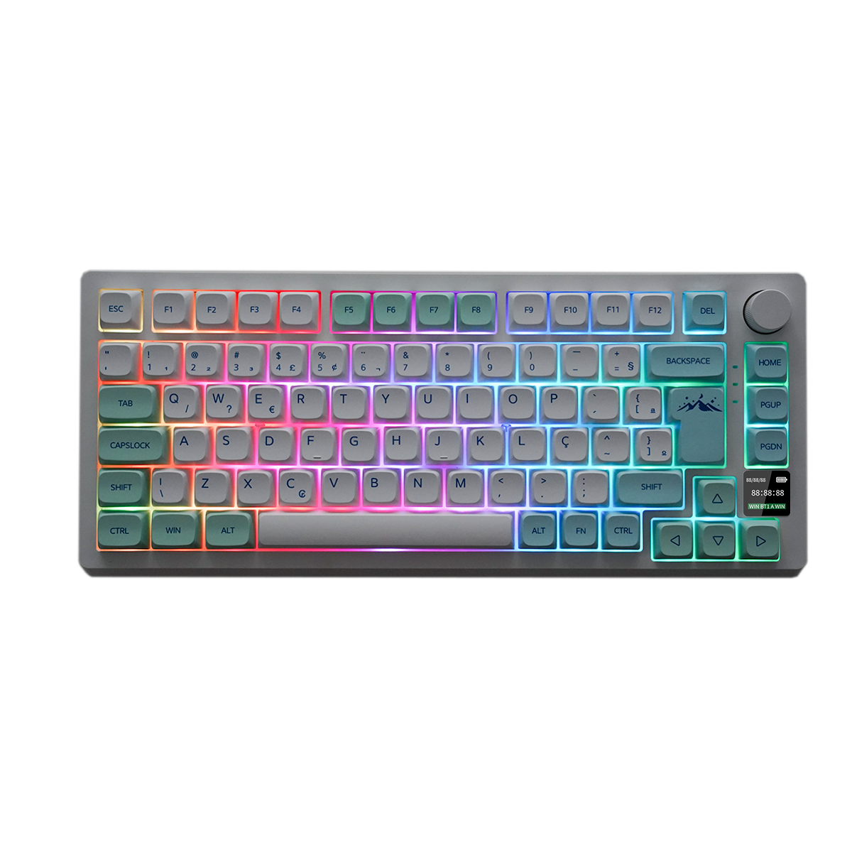 MK75 Max ISO(UK) Layout 75% Gasket NKRO Hot Swappable Triple Mode Mechanical Gaming Keyboard South-Facing LED