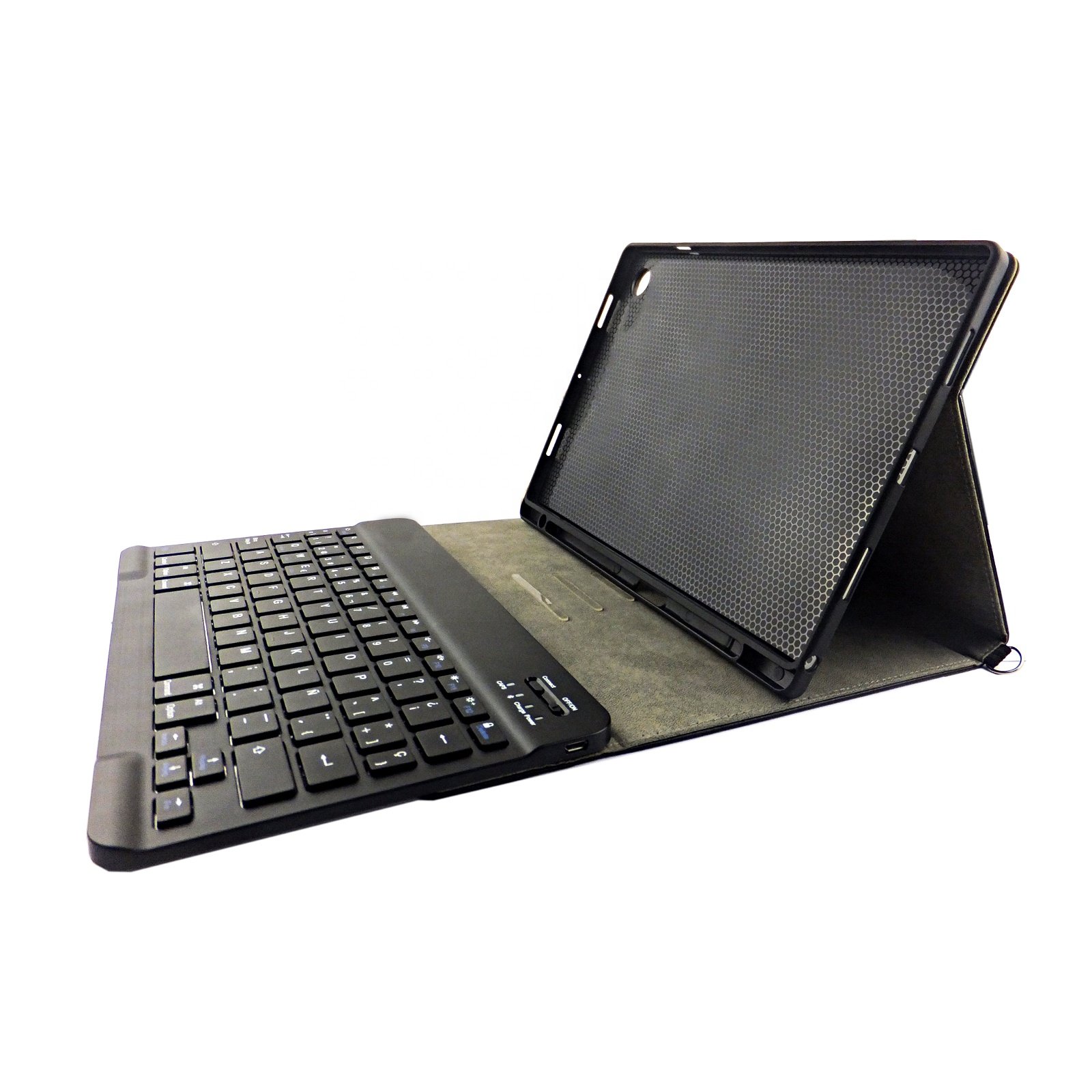 Customized Tpu Shockproof Keyboard Flip Type Slot Tablet Case For Samsung Galaxy Tab A8 With Shoulder Strap