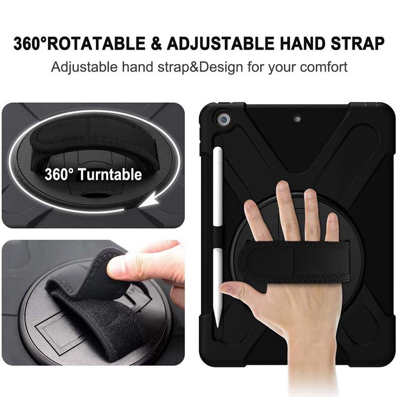 Detachable Protective Cover For Ipad Case 10.2" Inch 7th 8th 9th Generation Tablet Case Kids With Build In Pencil Holder