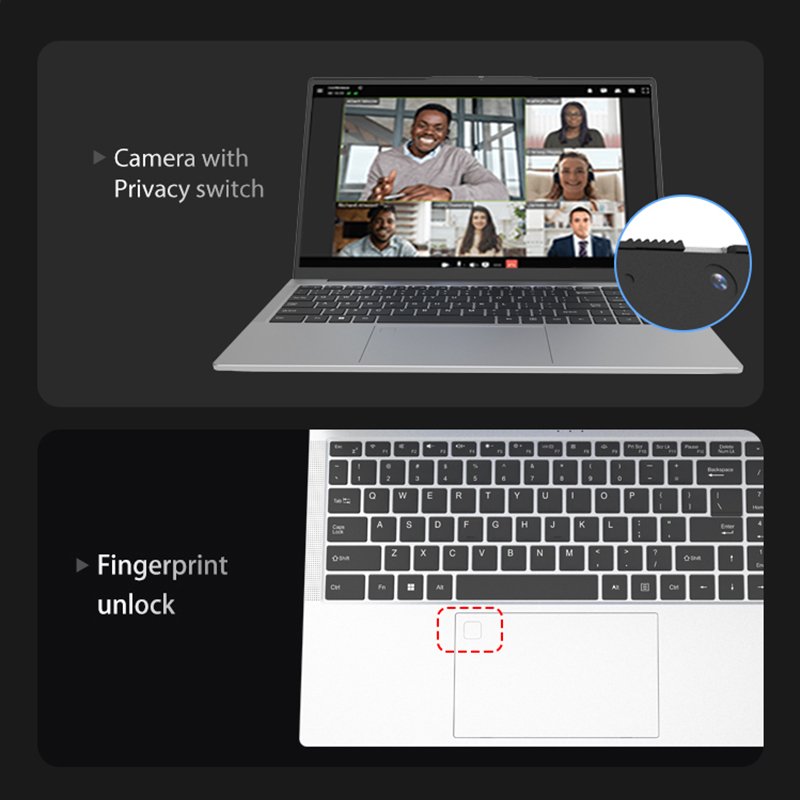 Metal Business Personal & Home Laptops 15.6 Inch I3 I5 I7 I9 Portable Laptops Computer With Fingerprint And Keyboard Backlight