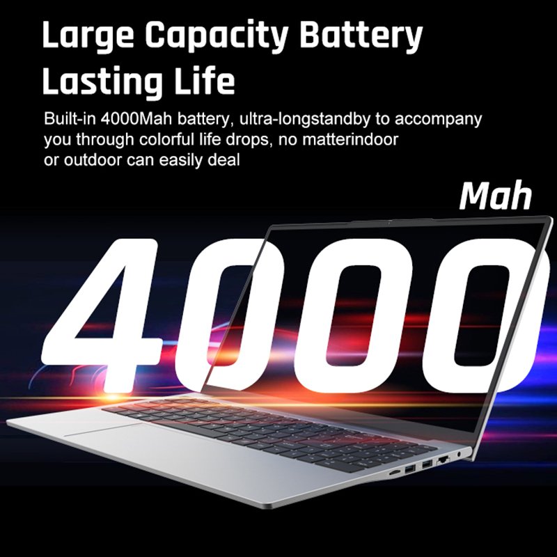 Metal Business Personal & Home Laptops 15.6 Inch I3 I5 I7 I9 Portable Laptops Computer With Fingerprint And Keyboard Backlight