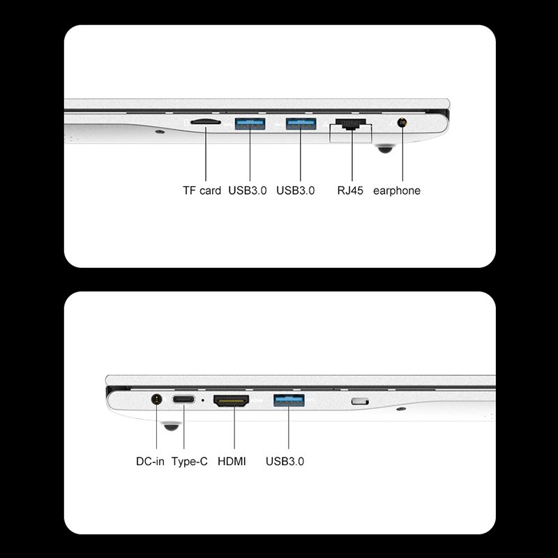 Metal Business Personal & Home Laptops 15.6 Inch I3 I5 I7 I9 Portable Laptops Computer With Fingerprint And Keyboard Backlight