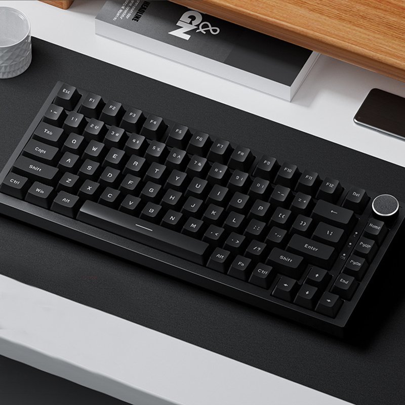 Gasket Mechanical Keyboard, 75% Wireless Hot Swappable Gaming Keyboard with Five-Layer Padding&Knob, Bluetooth/2.4GHz/USB-C
