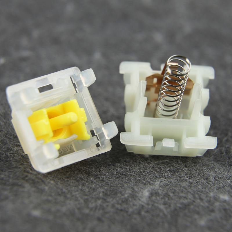 Gateron Milky Yellow Switches 5pin RGB Linear Switch for All MX Mechanical Keyboard Switches