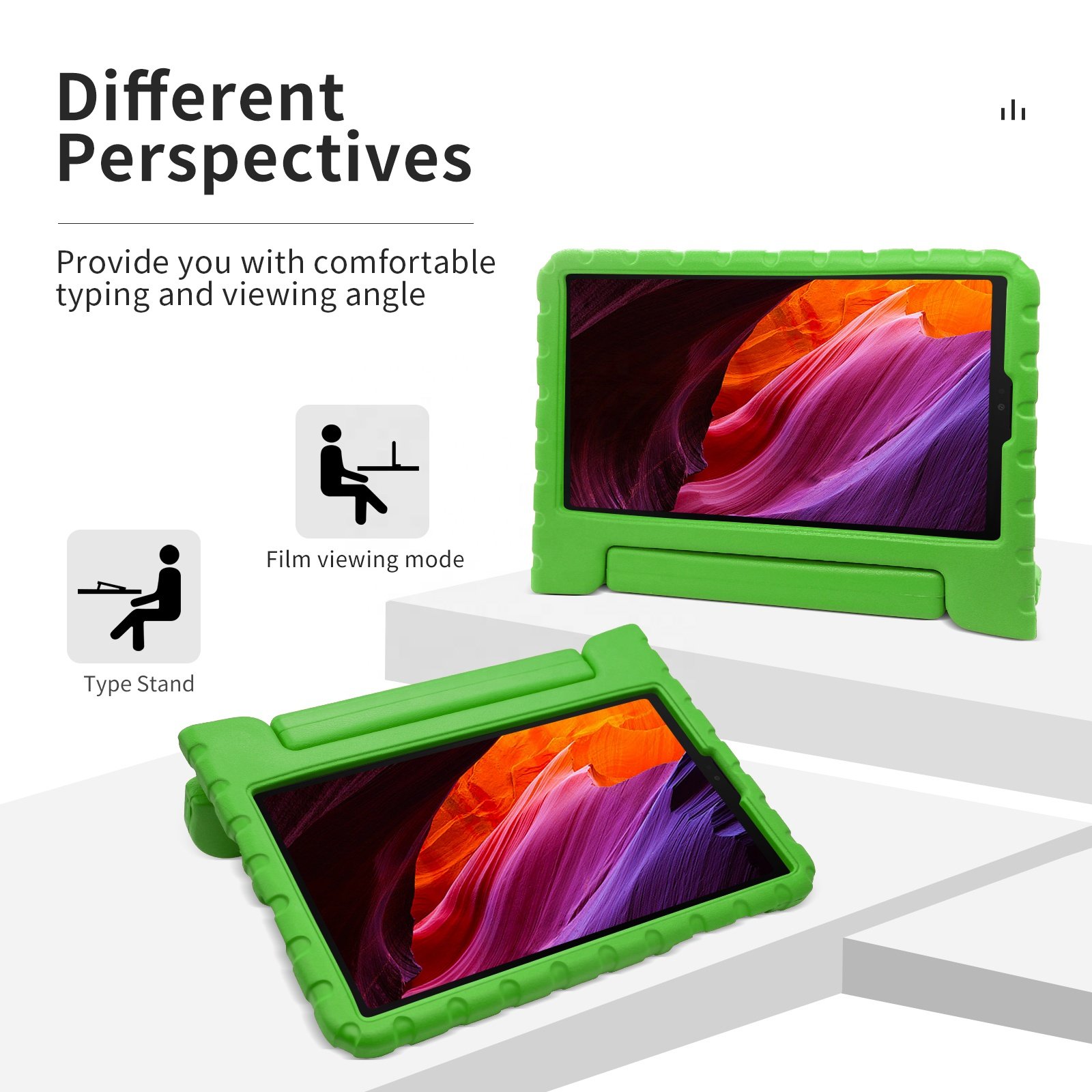 HGD Kids EVA Foam Tablet Case For Samsung Tab A7 Lite 8.7" 2021 Shockproof Cover with Shoulder Strap And Handle Case