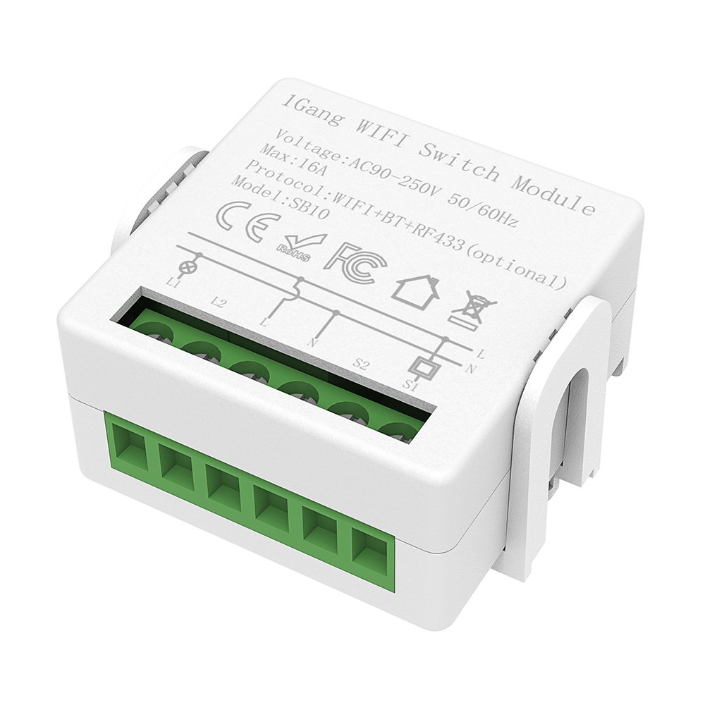 TOWO SmartSwitch 16A Relay 1Gang Wireless Module Alexa-controlled WIFI/Zigbee/Matter Wall Switches for Home Google Tuya APP