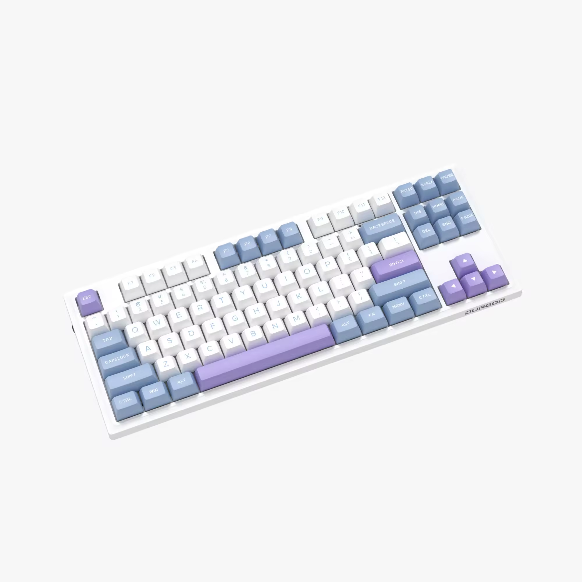 Durgod K100 White Magnetic Switch 87 Keys Wireless Hot-Swap RGB Blacklit Mechanical Keyboard for Win/Mac Pc