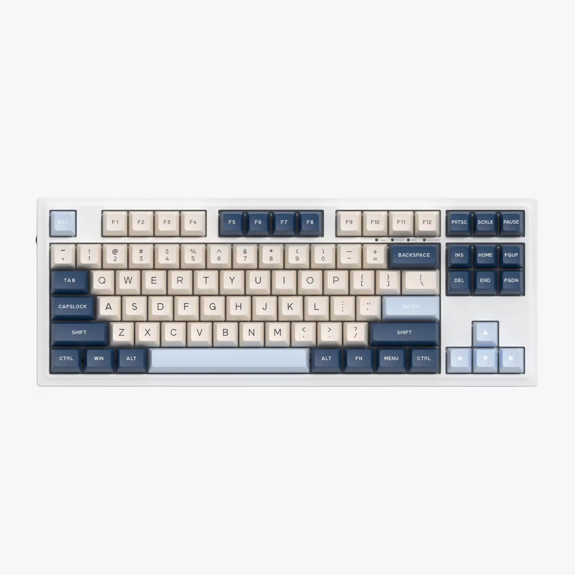 Durgod K100 White Magnetic Switch 87 Keys Wireless Hot-Swap RGB Blacklit Mechanical Keyboard for Win/Mac Pc