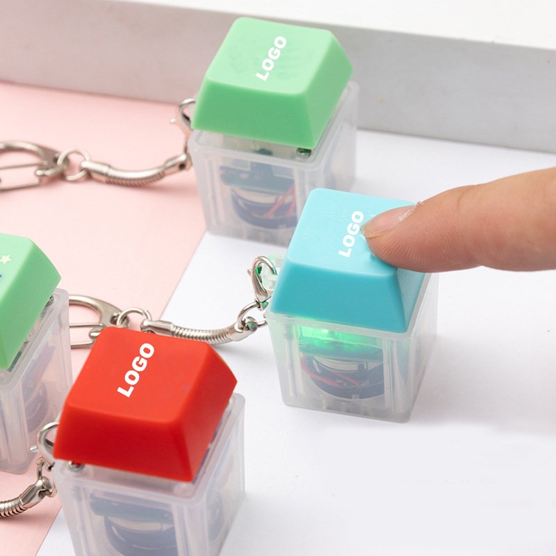 Custom Logo Keyboard Keychain Keycap Relieve Stress Switches Key Chain Switch Keychain Keyboard Button