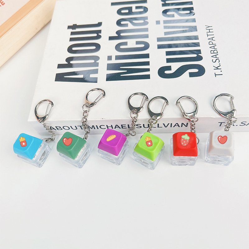 Custom Logo Keyboard Keychain Keycap Relieve Stress Switches Key Chain Switch Keychain Keyboard Button