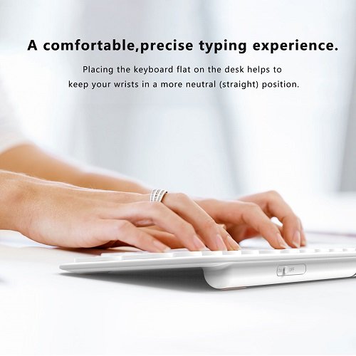 Ultra Thin 2.4Ghz Wireless Computer Keyboard Quiet Typing Keyboard Wireless Round Keycaps Wireless Keyboard For PC Laptop