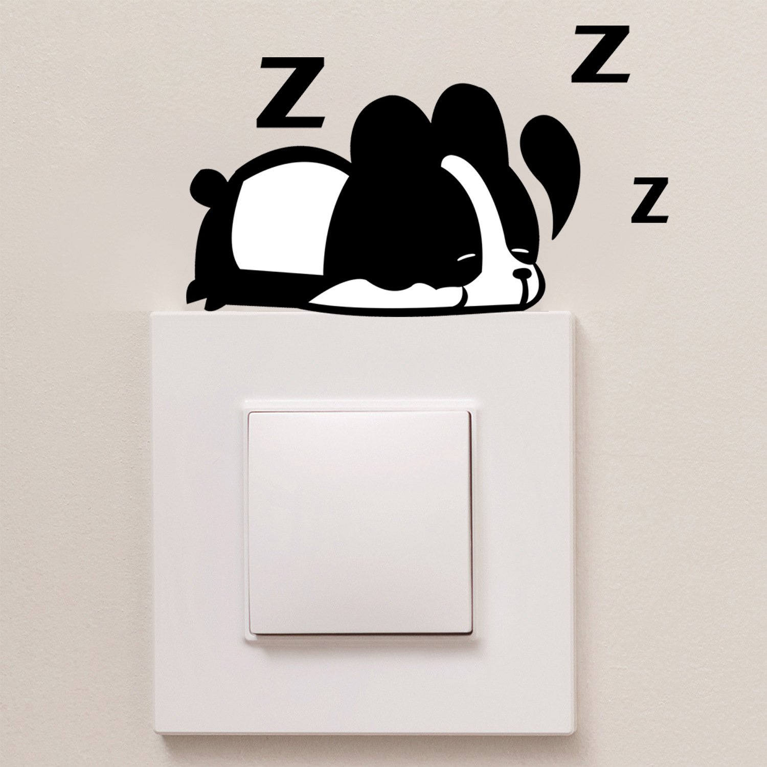 Switch stickers decorate room bedroom living room switch socket border stickers cartoon cute puppy creative stickers