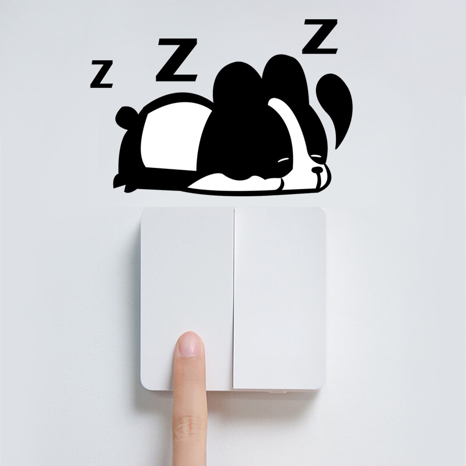 Switch stickers decorate room bedroom living room switch socket border stickers cartoon cute puppy creative stickers