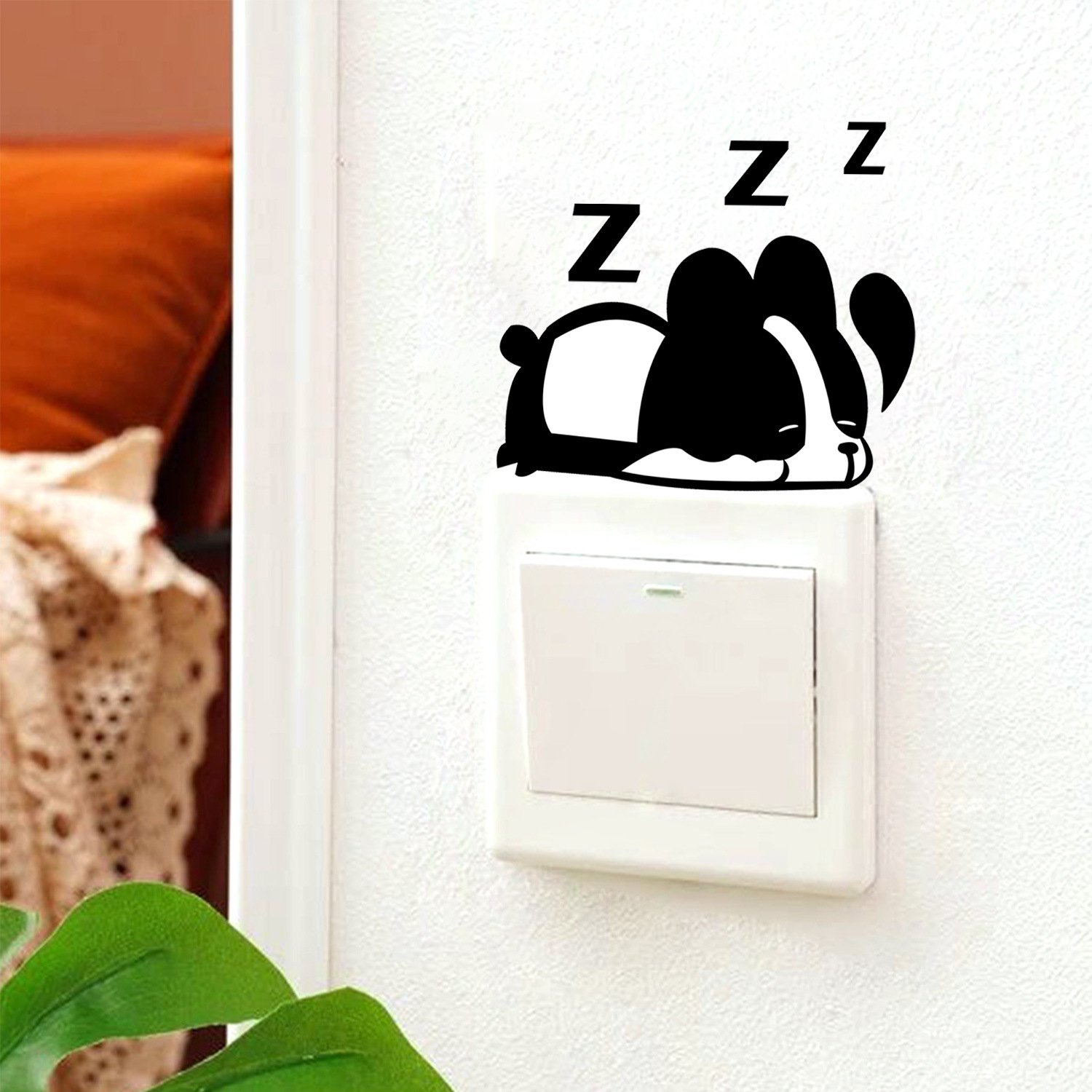 Switch stickers decorate room bedroom living room switch socket border stickers cartoon cute puppy creative stickers