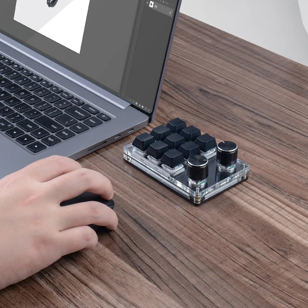 Wired / Wireless USB Custom Mechanical Keyboard with Knob Volume Button Knob Programming Macro Gaming Hotswap Keypad