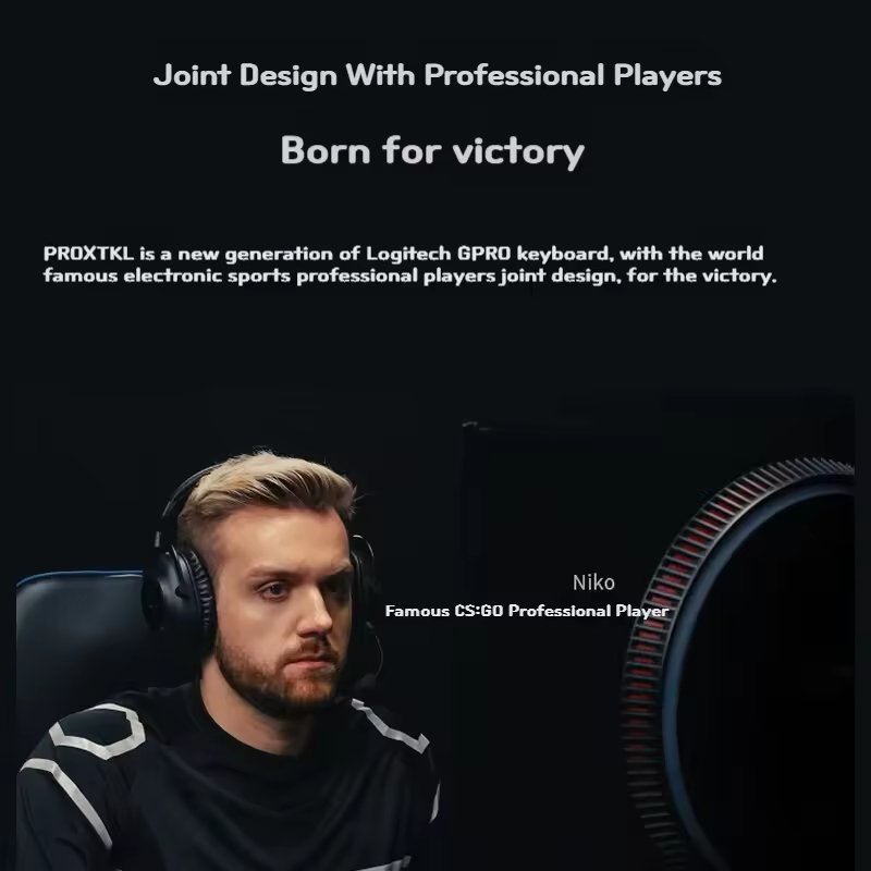 Custom Russian Logitech G Pro X Wired Ergonomic Office Pc Mobile Gamer RGB Laptop Tablet Mechanical Gaming Computer Keyboard