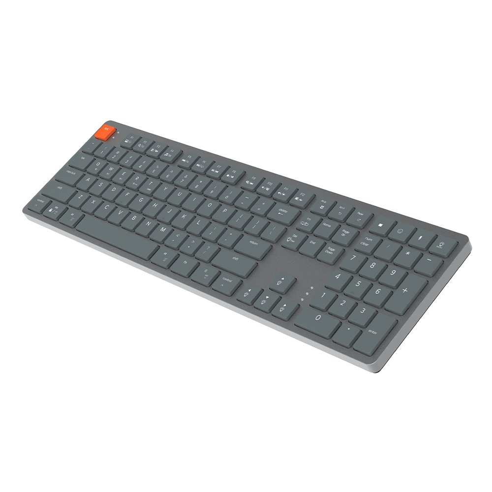 OEM Chocolate mechanical keyboard thin bluetooth+2.4G+USB chocolate structure keycap design,Upper cover aluminum alloy material