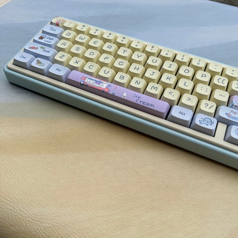 Customized Summer Ice Keycaps 133 Keys Full Set Dye Sublimation For Mechanical Keyboard Gaming MX Switches
