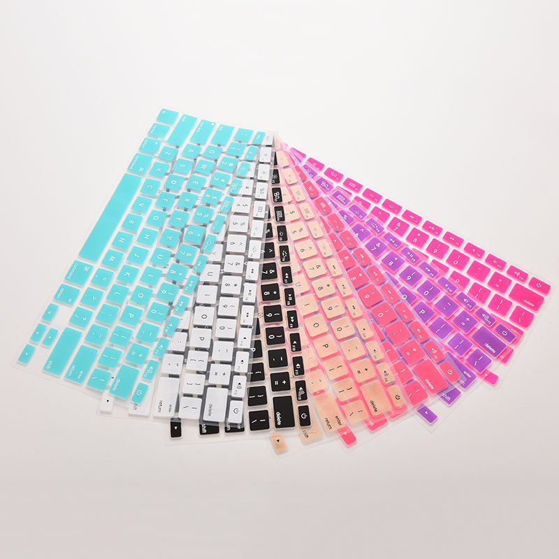 Colorful Silicone Keyboard Cover Sticker For Macbook Air 13 Pro 13 15 17 Protector Sticker Film 28.7cm X 11.9cm Keyboard Skin