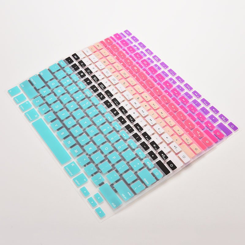 Colorful Silicone Keyboard Cover Sticker For Macbook Air 13 Pro 13 15 17 Protector Sticker Film 28.7cm X 11.9cm Keyboard Skin