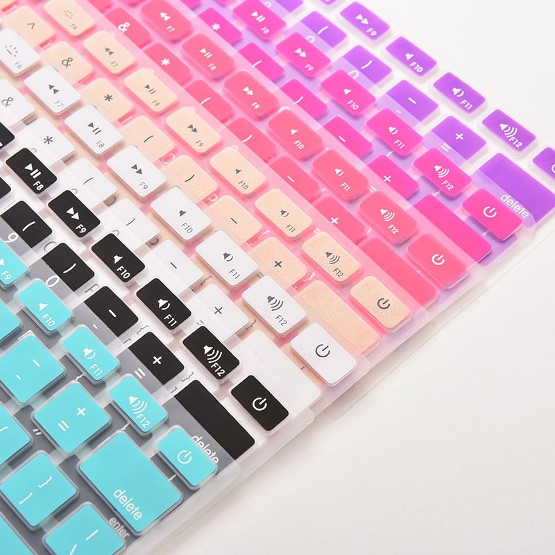 Colorful Silicone Keyboard Cover Sticker For Macbook Air 13 Pro 13 15 17 Protector Sticker Film 28.7cm X 11.9cm Keyboard Skin
