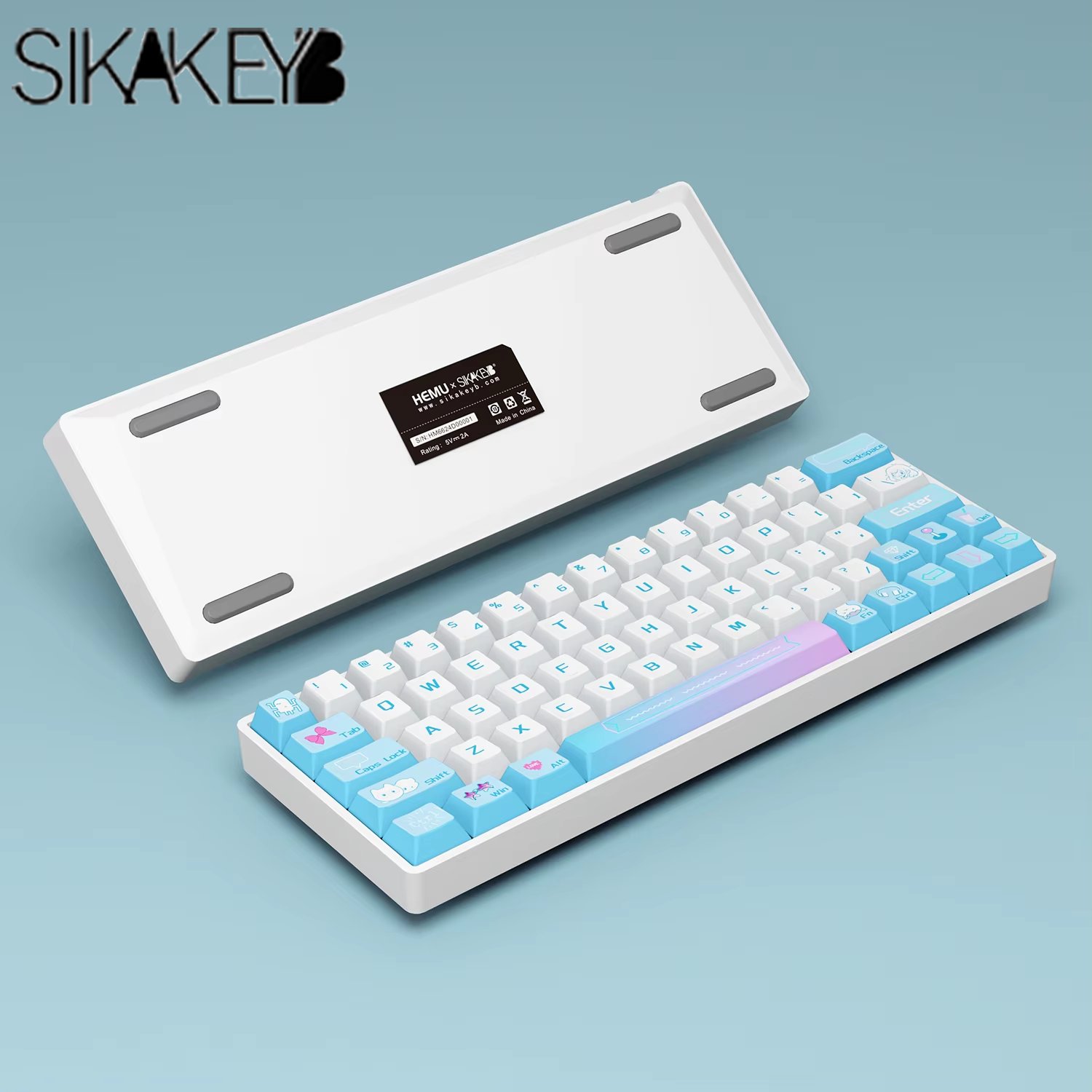 The New Listing Sikakeyb Castle HM66 Hotswap Adjustable Light Tray Mount Best Gaming Keyboard With Pbt Keycaps