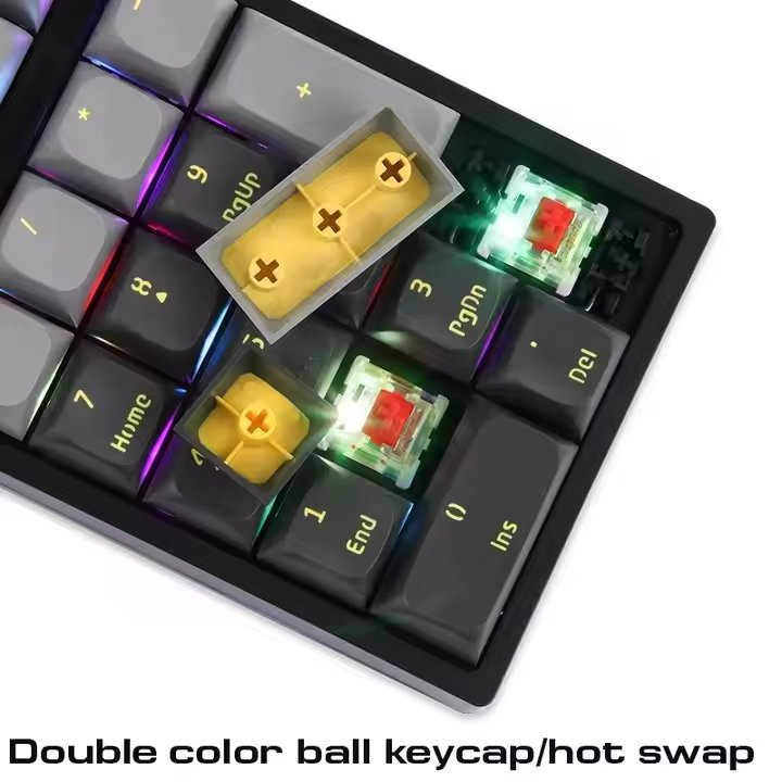 Wired Numeric Mechanical Keyboard 21 Keys Hot Swap Blue/Red Switch RGB Gaming Keyboards for game