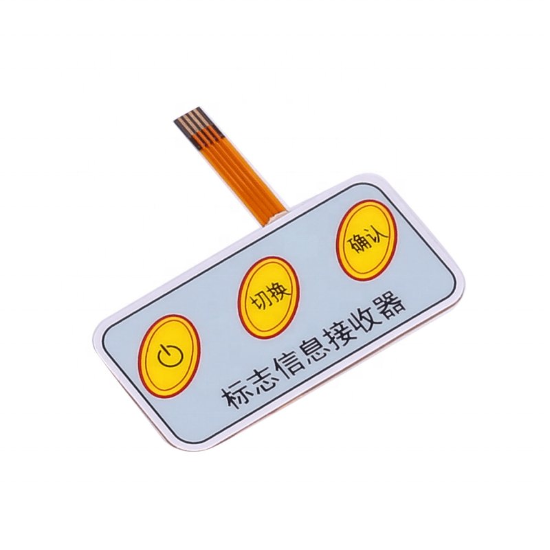 Custom silk screen printing polyester membrane switch keypad keyboard million times life key button