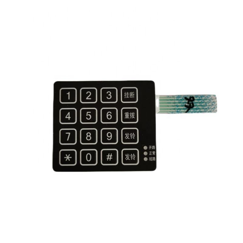Custom silk screen printing polyester membrane switch keypad keyboard million times life key button