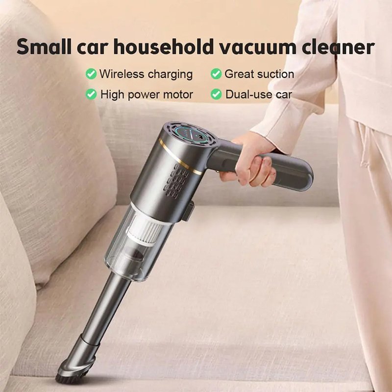 2 In 1 Small Portable Low Noise USB Charging Strong Suction Cordless Electric Vehicle Car Vacuum Cleaner For Home Wet And Dry