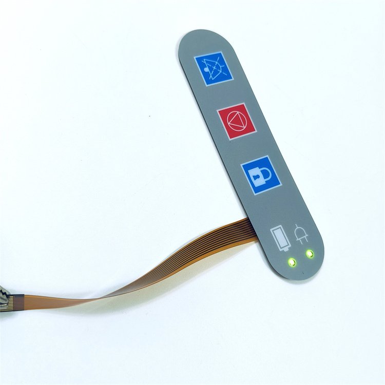 Low MOQ durable FPC Circuit membrane Switch LED Display keypad