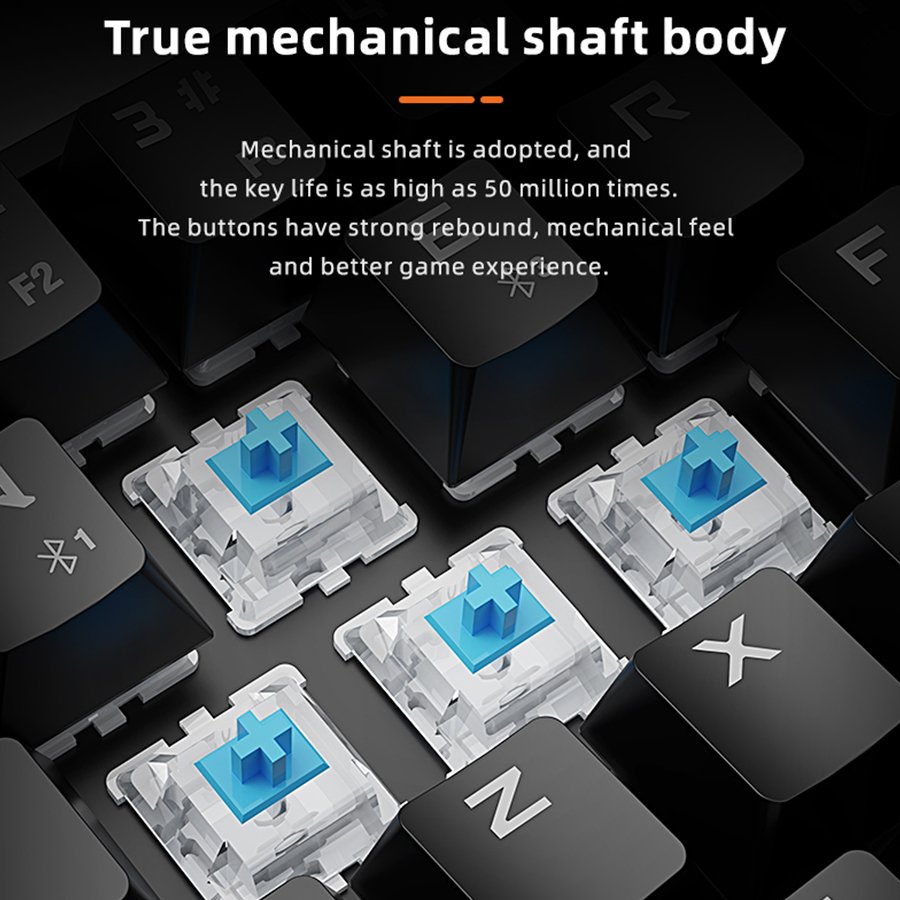 Jertech JK530 Linear Mechanical Switch Keyboard RGB Backlit 60% keyboard 61 Keys Colored Wireless Mechanical Keyboard For Laptop