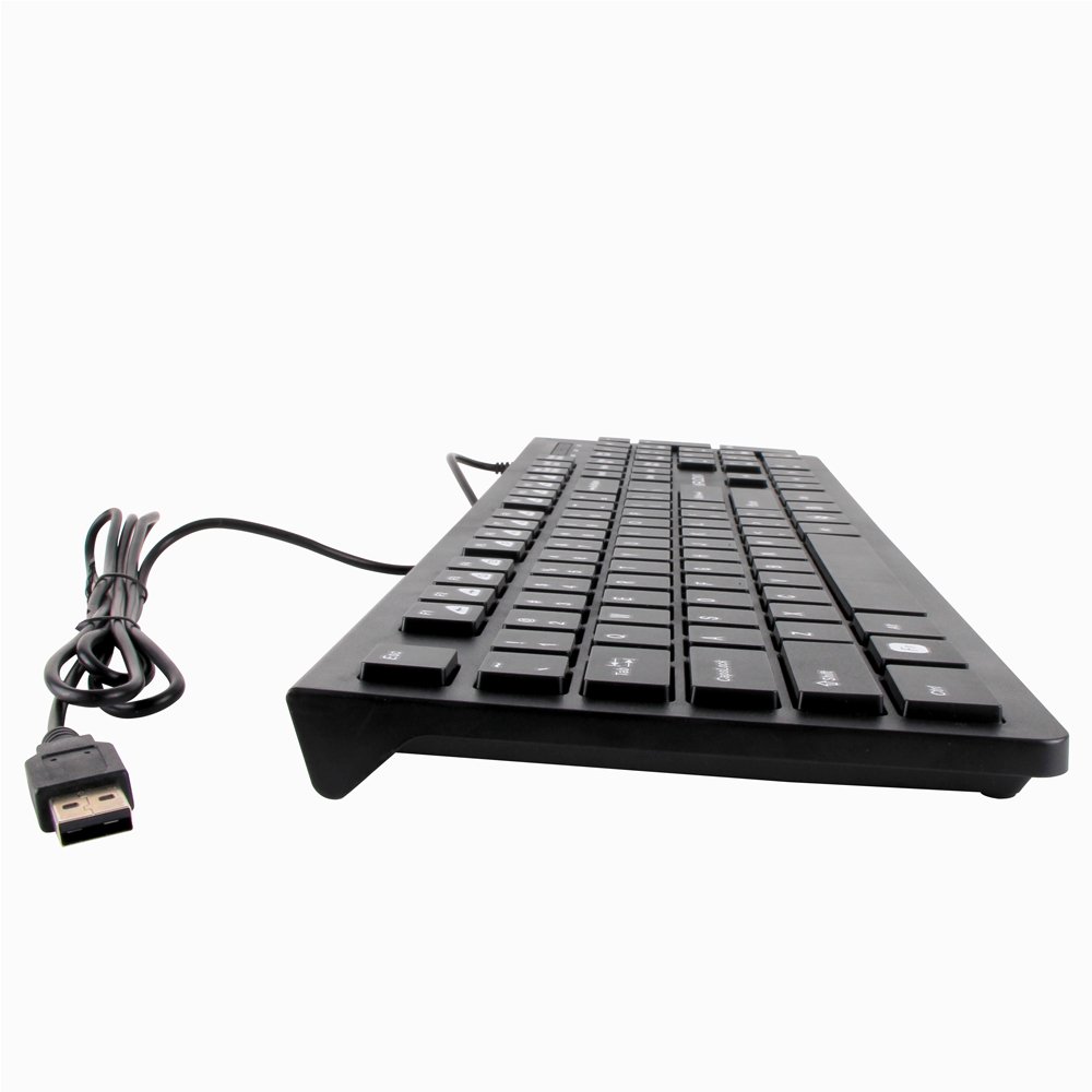 VCOM 104 Keys Wired Keyboard New Stock Spanish English Layout ABS for Computer Office Home Job